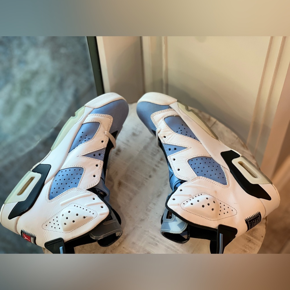 Nike Air Jordan 6 Retro UNC Home White Size 9.5 Basketball Sneakers. - Picture 10 of 10